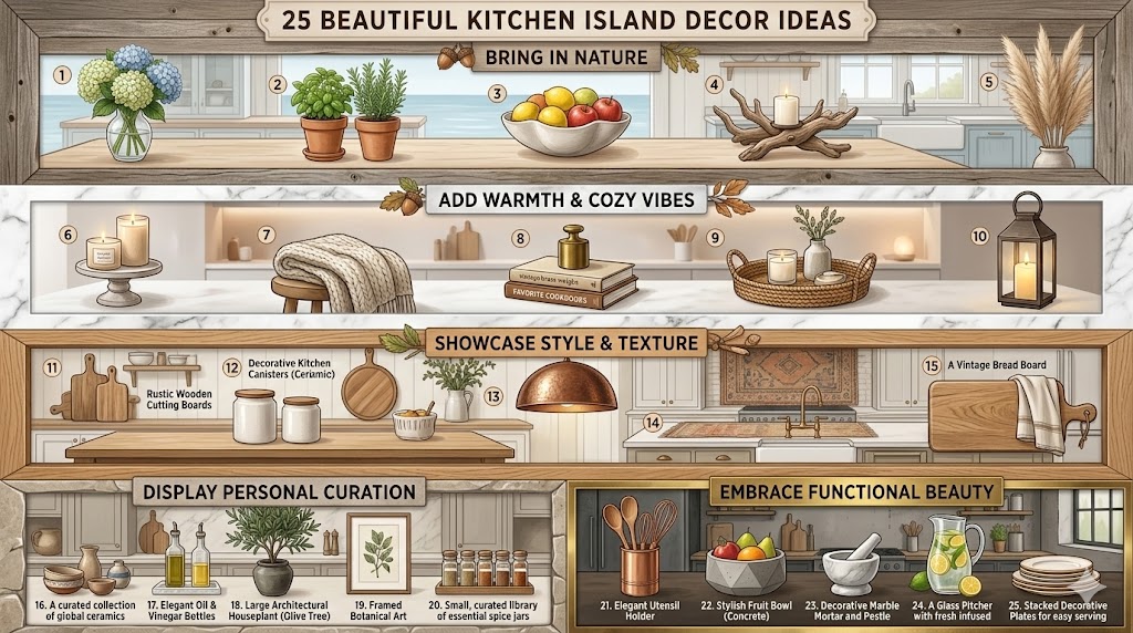 25 Beautiful Kitchen Island Decor Ideas