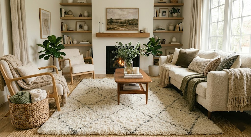 warm cozy living room design