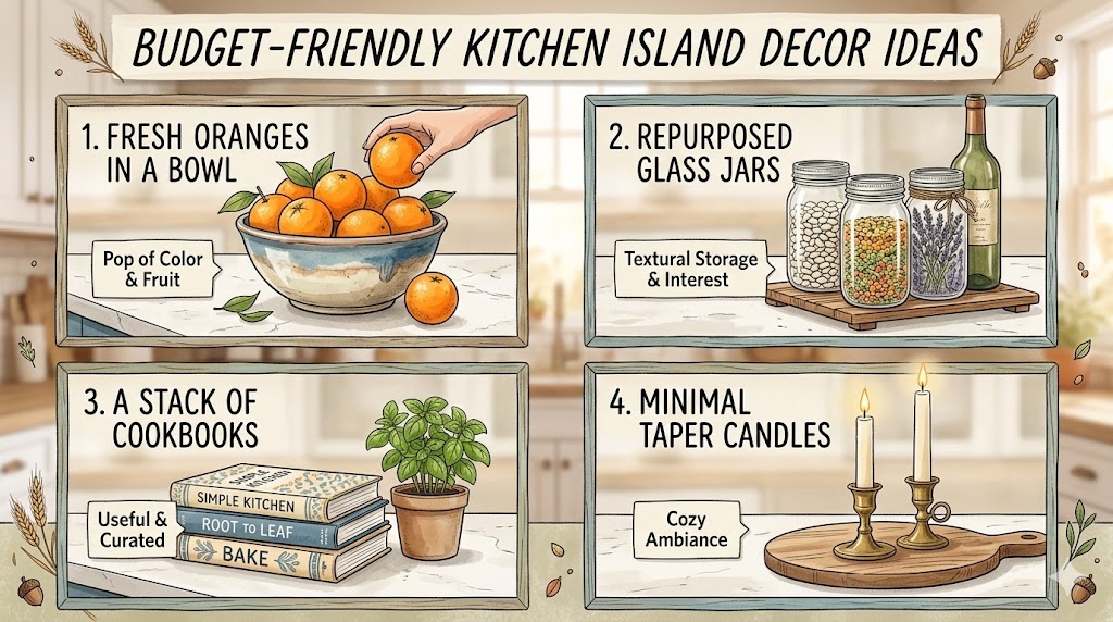 Budget-Friendly Kitchen Island Decor Ideas