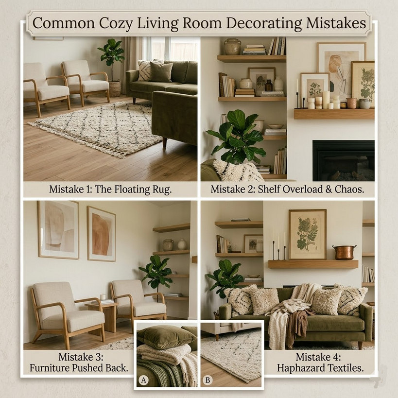 Common Cozy Living Room Decorating Mistakes