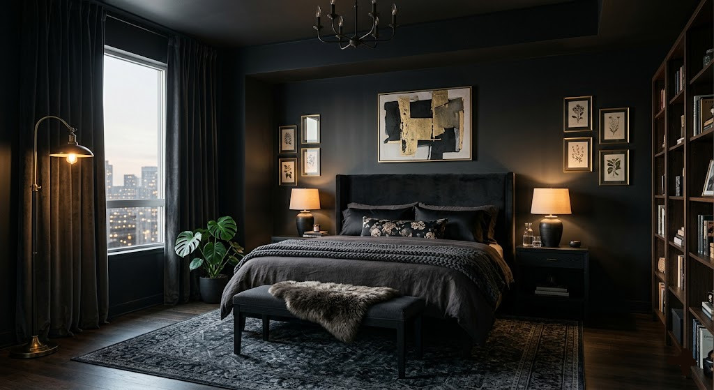 Dark Bedroom Design Ideas for a Dramatic Look