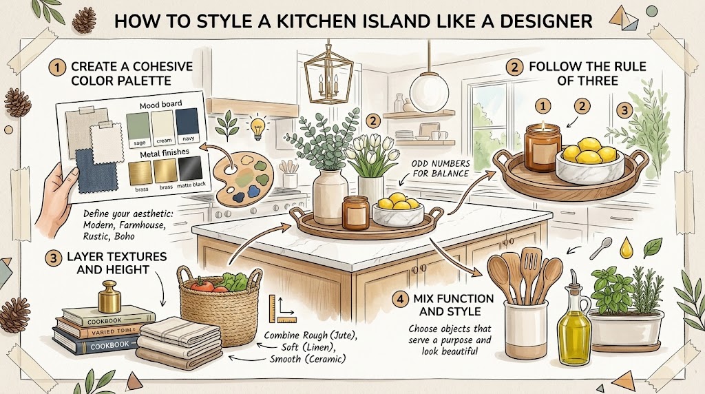 How to Style a Kitchen Island Like a Designer