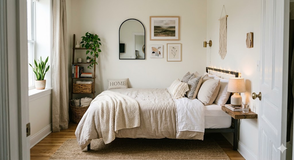 Small Bedroom Decor Ideas with Queen Bed