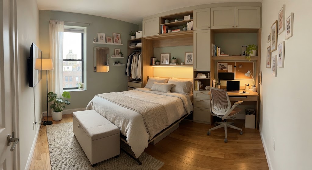 small bedroom with Multi-Functional Furniture