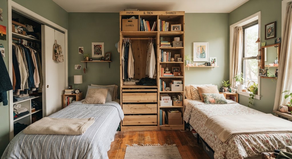 small bedroom with Shared Storage