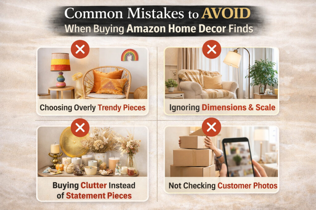 Common Mistakes to Avoid When Buying Amazon Home Decor Finds