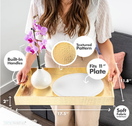 Gold Coffee Table Tray