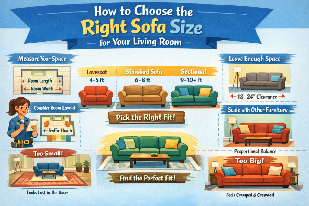 how to choose sofa size