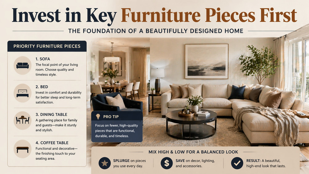 Invest in Key Furniture Pieces First