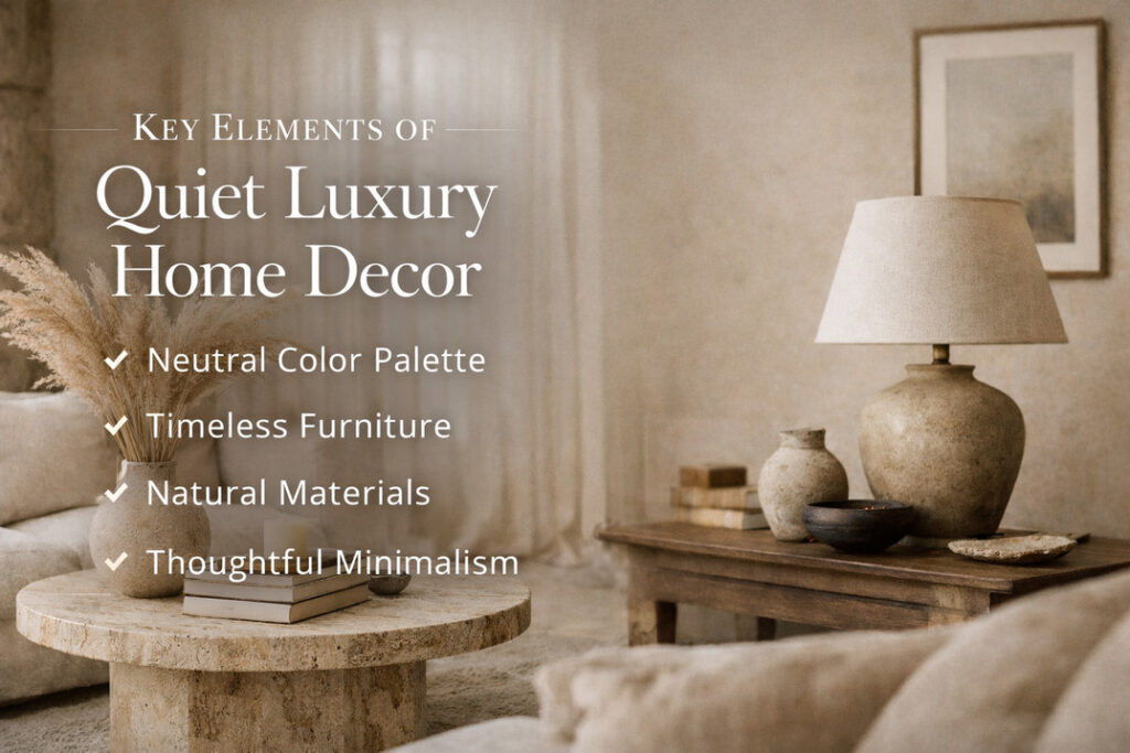 Key Elements of Quiet Luxury Home Decor