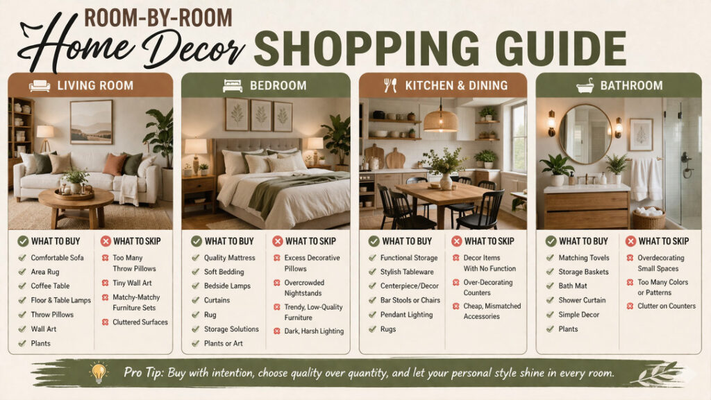 Room-by-Room Home Decor Shopping Guide