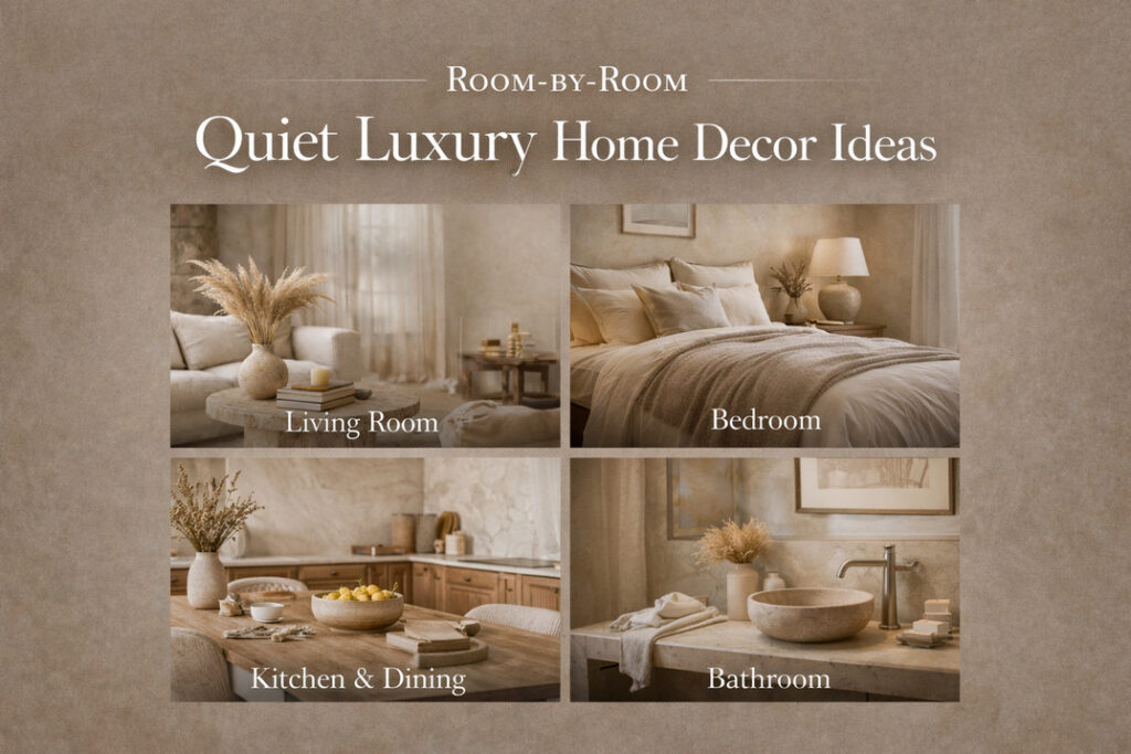 Room-by-Room Quiet Luxury Home Decor Ideas