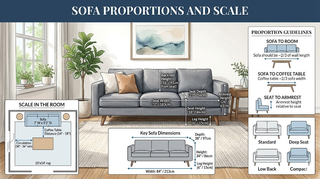 Sofa Proportions and Scale