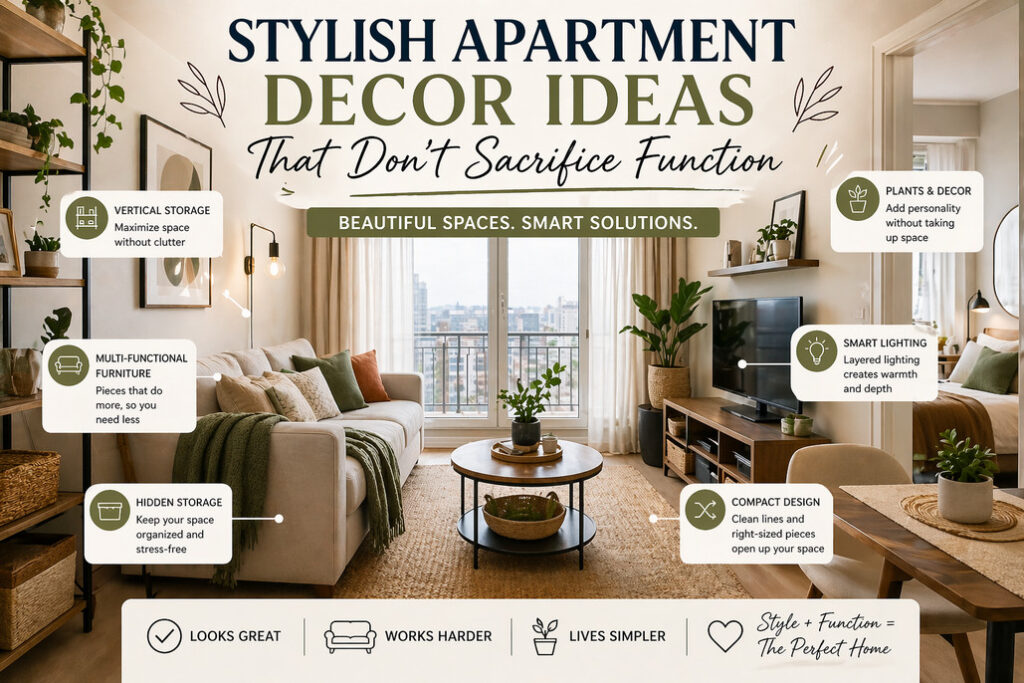 Stylish Apartment Decor Ideas That Don’t Sacrifice Function