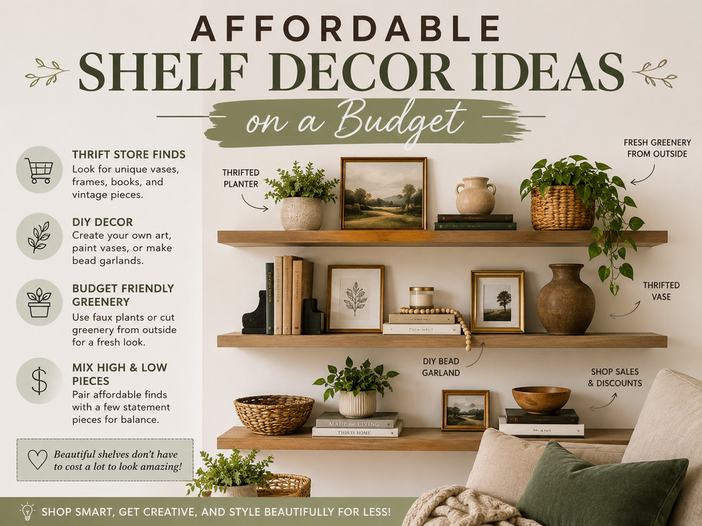 Affordable Shelf Decor Ideas on a Budget