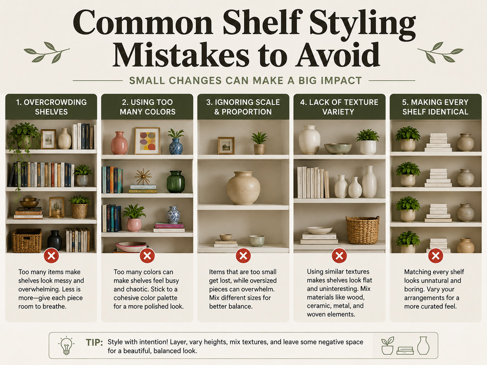 Common Shelf Styling Mistakes to Avoid
