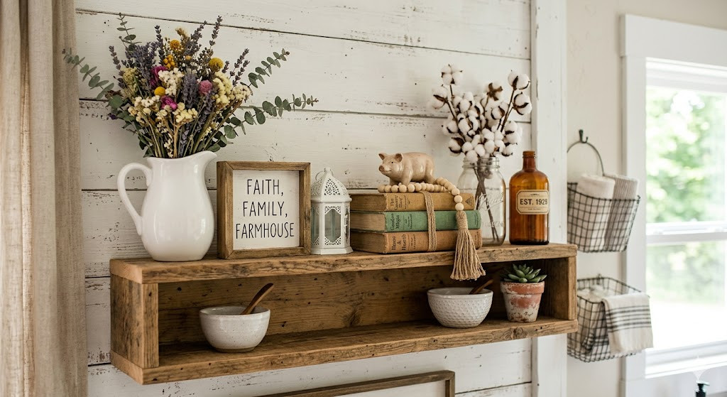 Farmhouse Shelf Decor