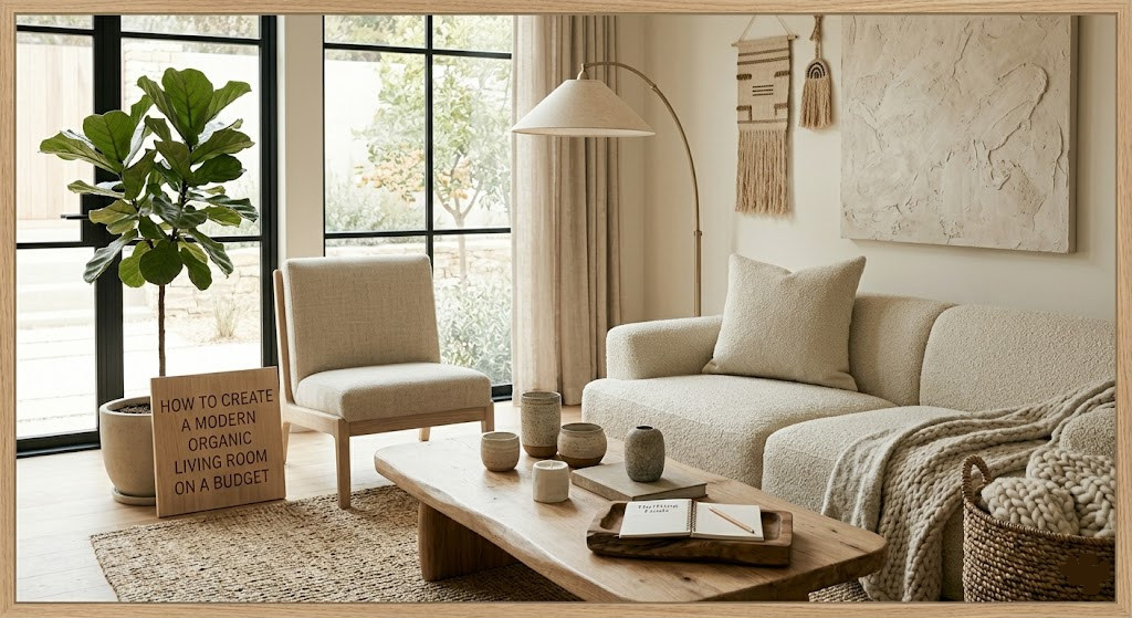 How to Create a Modern Organic Living Room on a Budget