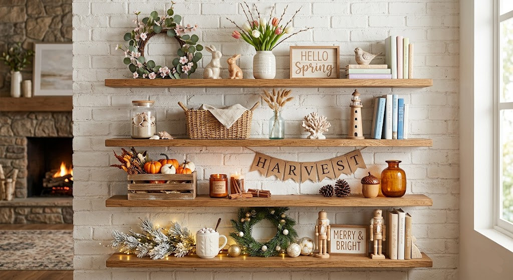 Seasonal Shelf Decor Ideas