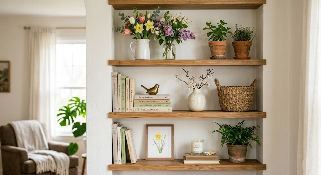 Spring Shelf Styling