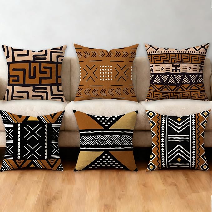 african mudcloth pillow