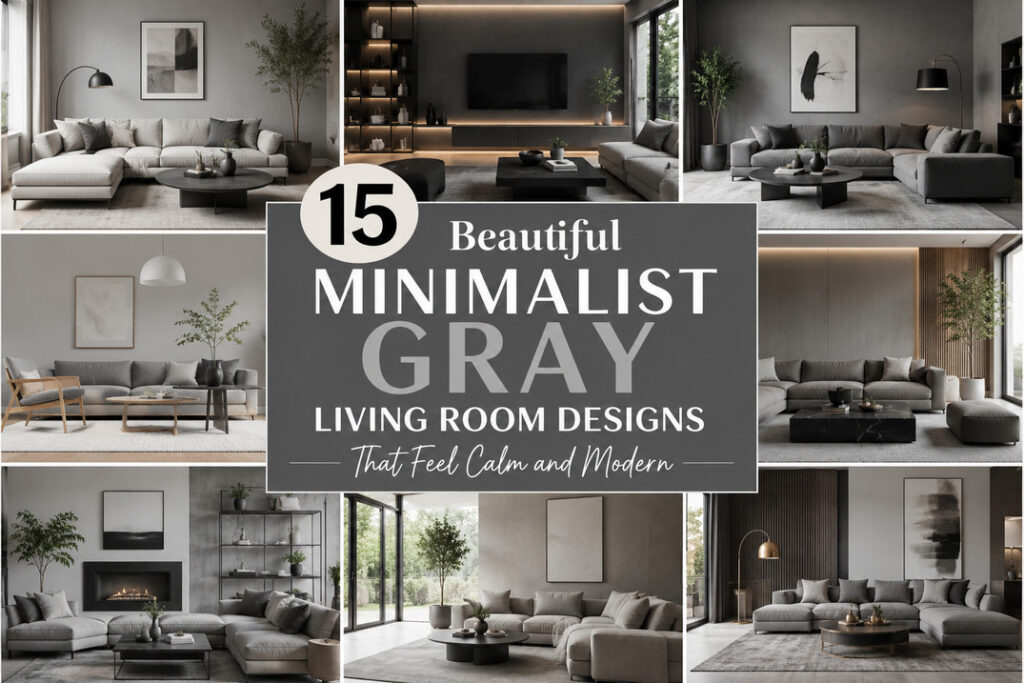 Minimalist Gray Living Room Designs
