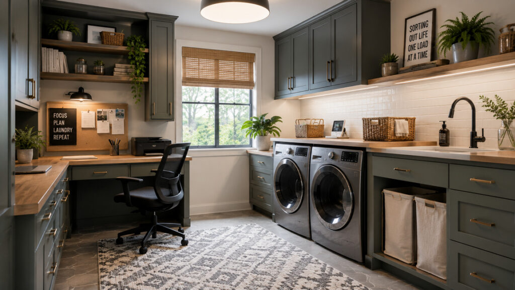 Multi-Purpose Laundry Room Office