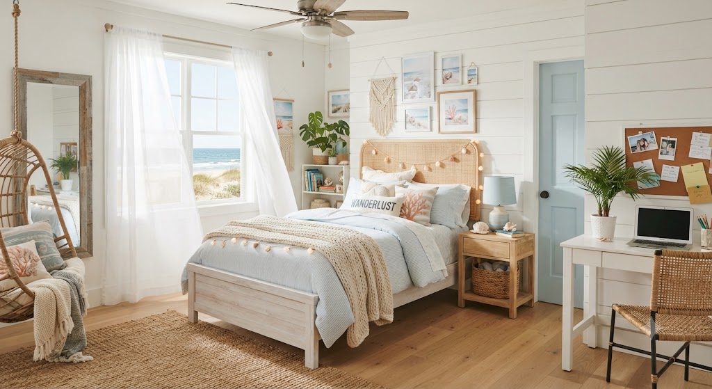 Coastal Bedroom for teenage girl