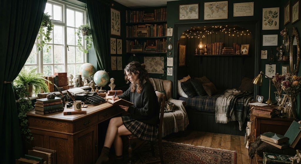 Dark Academia Bedroom for teenage girl