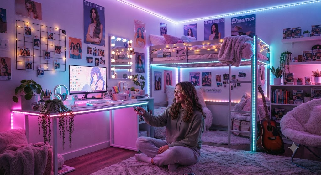 LED Strip Lights Bedroom for teenage girl