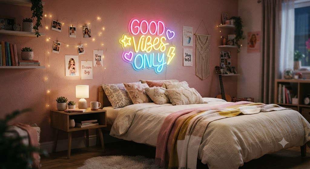Neon Wall Sign Bedroom wall decor for teenage girl