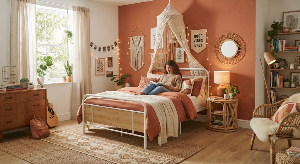 Terracotta Bedroom for teenage girl